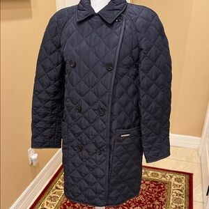Burberry Women’s quilted Navy Coat